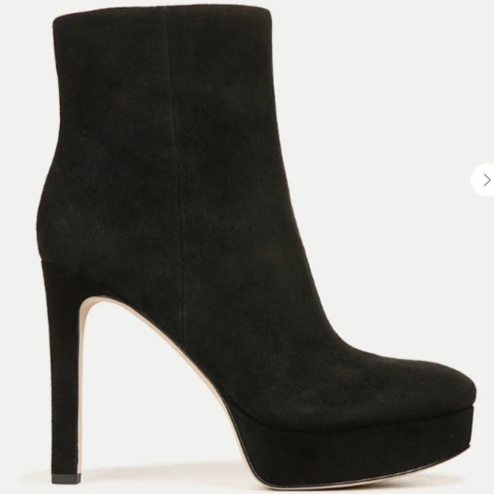 Veronica Beard Dali Black Suede Booties – Size 9.5 – NWOB